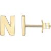 imagePAVOI 14K Gold Plated Sterling Silver Alphabet Letter Earrings  Personalized Initial Earrings N