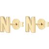 imagePAVOI 14K Gold Plated Sterling Silver Alphabet Letter Earrings  Personalized Initial Earrings N
