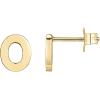 imagePAVOI 14K Gold Plated Sterling Silver Alphabet Letter Earrings  Personalized Initial Earrings O