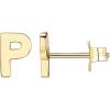 imagePAVOI 14K Gold Plated Sterling Silver Alphabet Letter Earrings  Personalized Initial Earrings P