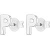 imagePAVOI 14K Gold Plated Sterling Silver Alphabet Letter Earrings  Personalized Initial Earrings P