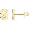 imagePAVOI 14K Gold Plated Sterling Silver Alphabet Letter Earrings  Personalized Initial Earrings S