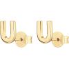 imagePAVOI 14K Gold Plated Sterling Silver Alphabet Letter Earrings  Personalized Initial Earrings U