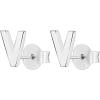 imagePAVOI 14K Gold Plated Sterling Silver Alphabet Letter Earrings  Personalized Initial Earrings V
