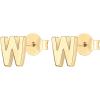 imagePAVOI 14K Gold Plated Sterling Silver Alphabet Letter Earrings  Personalized Initial Earrings W