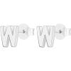 imagePAVOI 14K Gold Plated Sterling Silver Alphabet Letter Earrings  Personalized Initial Earrings W