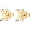 imagePAVOI 14K Gold Plated Sterling Silver Alphabet Letter Earrings  Personalized Initial Earrings X