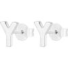 imagePAVOI 14K Gold Plated Sterling Silver Alphabet Letter Earrings  Personalized Initial Earrings Y