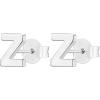 imagePAVOI 14K Gold Plated Sterling Silver Alphabet Letter Earrings  Personalized Initial Earrings Z