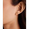 imagePAVOI 14K Gold Plated Sterling Silver Posts Cross Earrings for Women  Small Religious Faith Cubic Zirconia Cross Studs Huggies EarringsRose Gold