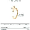 imagePAVOI 14K Gold Plated Sterling Silver Posts Cross Earrings for Women  Small Religious Faith Cubic Zirconia Cross Studs Huggies EarringsYellow Gold