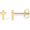 imagePAVOI 14K Gold Plated Sterling Silver Posts Cross Earrings for Women  Small Religious Faith Cubic Zirconia Cross Studs Huggies EarringsYellow Gold