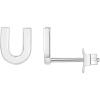 imagePAVOI 14K Gold Plated Sterling Silver Alphabet Letter Earrings  Personalized Initial Earrings U