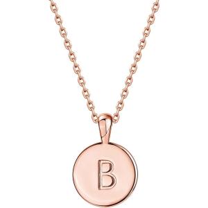 imagePAVOI 14K Gold Plated Initial Letter Pendant Necklace for Women  Gold Alphabetical Initial Necklace B