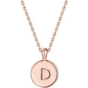 imagePAVOI 14K Gold Plated Initial Letter Pendant Necklace for Women  Gold Alphabetical Initial Necklace D