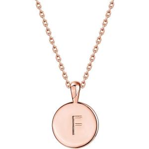 imagePAVOI 14K Gold Plated Initial Letter Pendant Necklace for Women  Gold Alphabetical Initial Necklace F