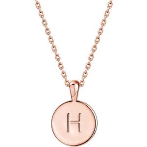 imagePAVOI 14K Gold Plated Initial Letter Pendant Necklace for Women  Gold Alphabetical Initial Necklace H