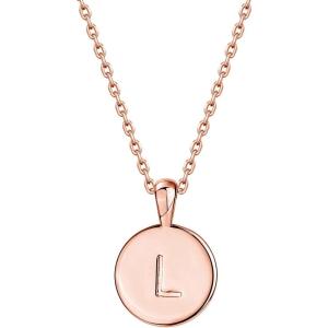 imagePAVOI 14K Gold Plated Initial Letter Pendant Necklace for Women  Gold Alphabetical Initial Necklace L