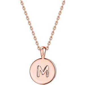 imagePAVOI 14K Gold Plated Initial Letter Pendant Necklace for Women  Gold Alphabetical Initial Necklace M