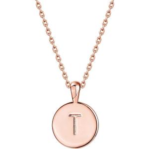 imagePAVOI 14K Gold Plated Initial Letter Pendant Necklace for Women  Gold Alphabetical Initial Necklace T