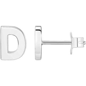 imagePAVOI 14K Gold Plated Sterling Silver Alphabet Letter Earrings  Personalized Initial Earrings D