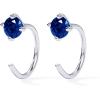 imagePAVOI 14K Gold 925 Sterling Silver Huggie Half Hoop Earrings for Women  Tiny Boho Colored Cartilage Earring  Blue Green Amethyst Garnet Black CZ Turquoise Opal PearlWhite Gold