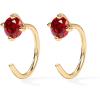 imagePAVOI 14K Gold 925 Sterling Silver Huggie Half Hoop Earrings for Women  Tiny Boho Colored Cartilage Earring  Blue Green Amethyst Garnet Black CZ Turquoise Opal PearlYellow Gold