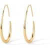 imagePAVOI 14K Gold Plated 925 Sterling Silver Post Lightweight Teardrop Hoop Earrings for Women  Large Oval PullThrough Statement EarringsYellow Gold