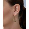imagePAVOI 14K Gold Plated 925 Sterling Silver Post Lightweight Teardrop Hoop Earrings for Women  Large Oval PullThrough Statement EarringsYellow Gold