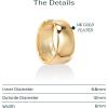 imagePAVOI 14K Gold Plated 925 Sterling Silver Round Huggie Ear Cuff Gold Earrings for Women  Clip On Cartilage Cuff EarringsRose Gold