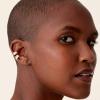 imagePAVOI 14K Gold Plated 925 Sterling Silver Round Huggie Ear Cuff Gold Earrings for Women  Clip On Cartilage Cuff EarringsRose Gold