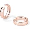 imagePAVOI 14K Gold Plated 925 Sterling Silver Round Huggie Ear Cuff Gold Earrings for Women  Clip On Cartilage Cuff EarringsRose Gold
