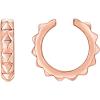 imagePAVOI 14K Gold Plated 925 Sterling Silver Round Huggie Ear Cuff Gold Earrings for Women  Clip On Cartilage Cuff EarringsRose Gold