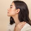 imagePAVOI 14K Gold Plated 925 Sterling Silver Round Huggie Ear Cuff Gold Earrings for Women  Clip On Cartilage Cuff EarringsRose Gold