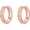 imagePAVOI 14K Gold Plated 925 Sterling Silver Round Huggie Ear Cuff Gold Earrings for Women  Clip On Cartilage Cuff EarringsRose Gold