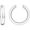 imagePAVOI 14K Gold Plated 925 Sterling Silver Round Huggie Ear Cuff Gold Earrings for Women  Clip On Cartilage Cuff EarringsWhite Gold