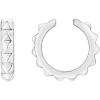 imagePAVOI 14K Gold Plated 925 Sterling Silver Round Huggie Ear Cuff Gold Earrings for Women  Clip On Cartilage Cuff EarringsWhite Gold