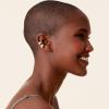 imagePAVOI 14K Gold Plated 925 Sterling Silver Round Huggie Ear Cuff Gold Earrings for Women  Clip On Cartilage Cuff EarringsYellow Gold