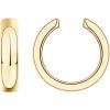 imagePAVOI 14K Gold Plated 925 Sterling Silver Round Huggie Ear Cuff Gold Earrings for Women  Clip On Cartilage Cuff EarringsYellow Gold