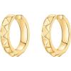 imagePAVOI 14K Gold Plated 925 Sterling Silver Round Huggie Ear Cuff Gold Earrings for Women  Clip On Cartilage Cuff EarringsYellow Gold