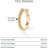 imagePAVOI 14K Gold Plated 925 Sterling Silver Round Huggie Ear Cuff Gold Earrings for Women  Clip On Cartilage Cuff EarringsYellow Gold