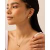 imagePAVOI 14K Gold Plated Bold Statement Hoop Earrings for Women  Trendy Boho Ribbed Croissant Scallop Peach Puffy Jewelry Chunky Gold EarringsYellow Gold