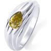 imagePAVOI 14K Gold Plated Chunky Colored Gemstones Statement Ring for Women  Blue Pink Green Pear Cubic Zirconia Stackable Wave Texture BandsWhite Gold
