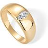 imagePAVOI 14K Gold Plated Chunky Dome Statement Ring for Women  Marquise Cubic Zirconia Dome Ring  Thick Stackable BandsYellow Gold