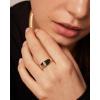 imagePAVOI 14K Gold Plated Chunky Dome Statement Ring for Women  Marquise Cubic Zirconia Dome Ring  Thick Stackable BandsYellow Gold