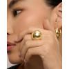 imagePAVOI 14K Gold Plated Chunky Domed Statement Ring for Women  Lightweight Trendy Sphere Rings  Statement JewelryYellow Gold