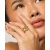 imagePAVOI 14K Gold Plated Chunky Interlock Statement Ring for Women  Interloop Band Thick Link Stackable RingsYellow Gold