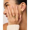 imagePAVOI 14K Gold Plated Chunky Interlock Statement Ring for Women  Interloop Band Thick Link Stackable RingsYellow Gold