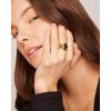imagePAVOI 14K Gold Plated Chunky Stackable Rings Set for Women  Cubic Zirconia Bands Set  3 Statement Rings PackYellow Gold