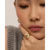 imagePAVOI 14K Gold Plated Chunky Stackable Rings Set for Women  Cubic Zirconia Bands Set  3 Statement Rings PackYellow Gold